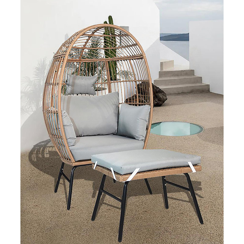 Fauteuil à œufs d'extérieur surdimensionné pour une détente et une durabilité ultimes