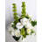 White Rose and Hydrangea Silk Flower Arrangement