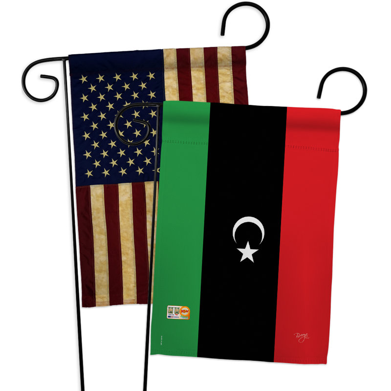 Ensemble de drapeaux décoratifs 2 pièces en polyester 2 faces 19 x 13 po