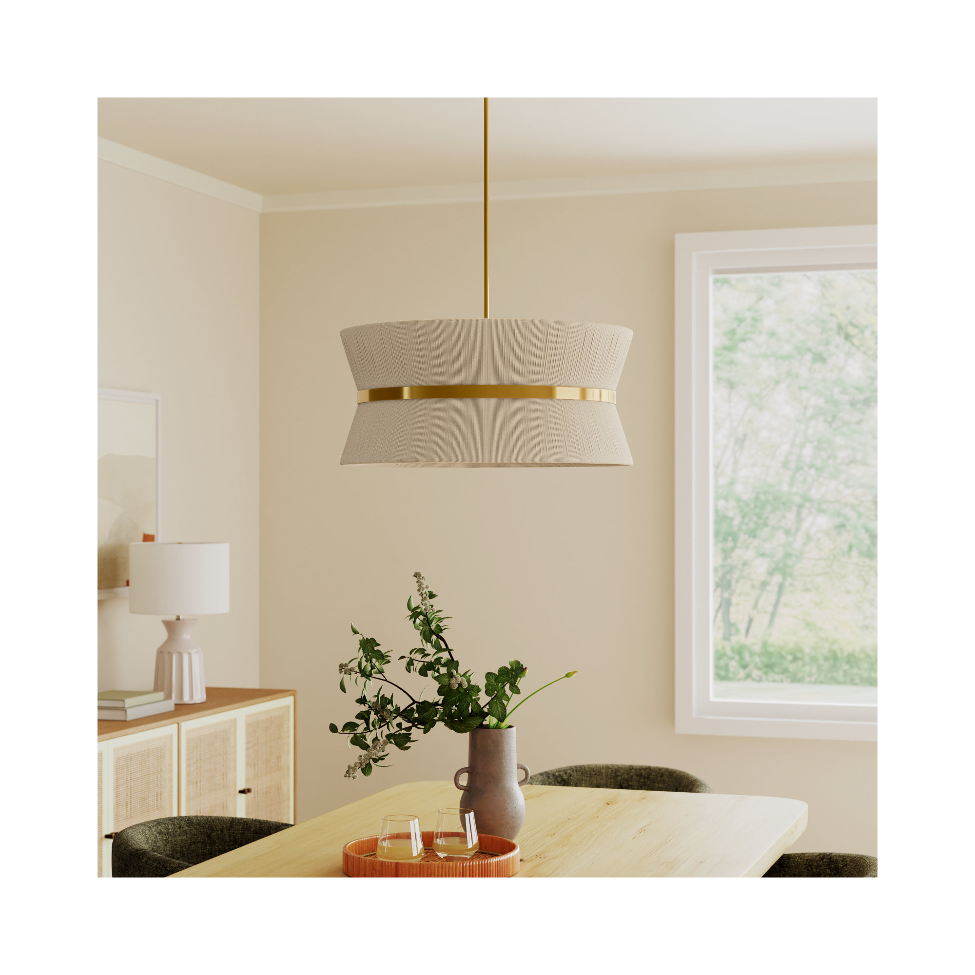 Abbington 4 - Light Iron Dimmable Chandelier
