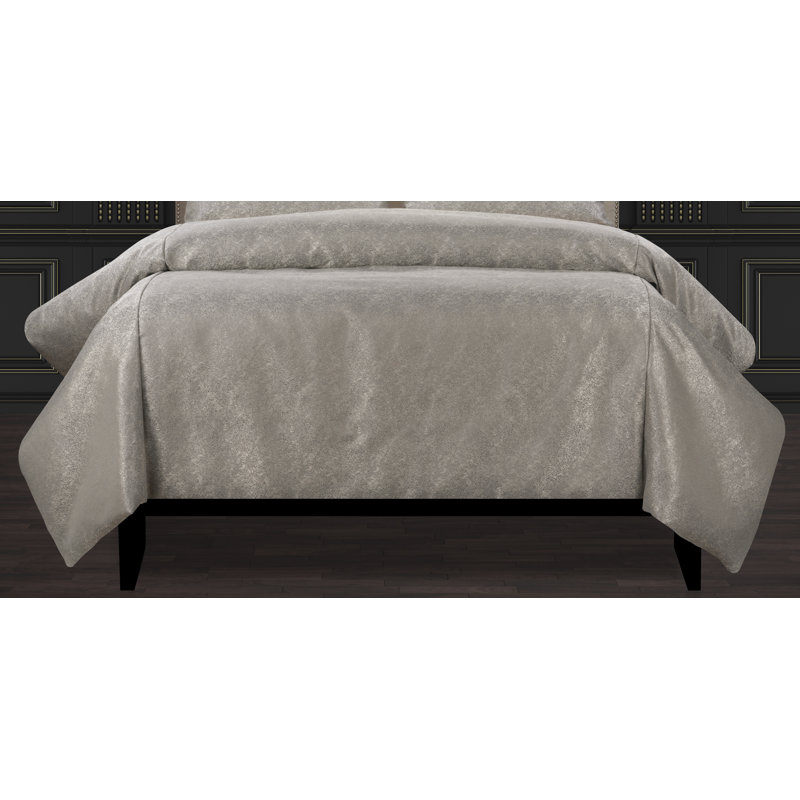 Jazz Club Luxury Single Duvet Cover, California King Duvet Cover, Silver