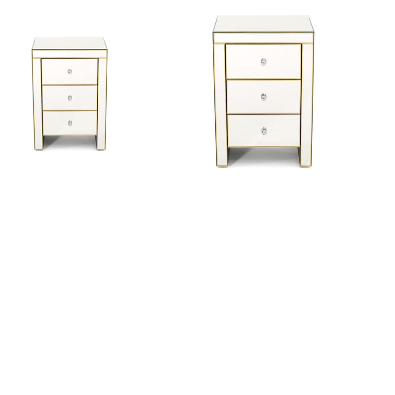 Table de chevet Tia Gold (ensemble de 2)