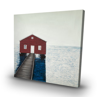 Boathouse - 32"x32" art on canvas