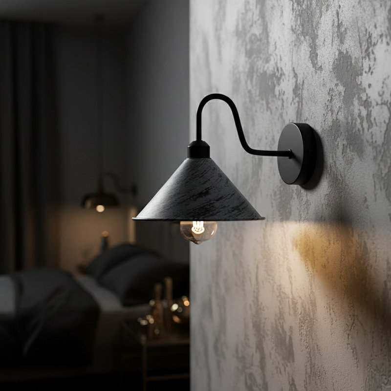 Armed Sconce, Brushed Silver