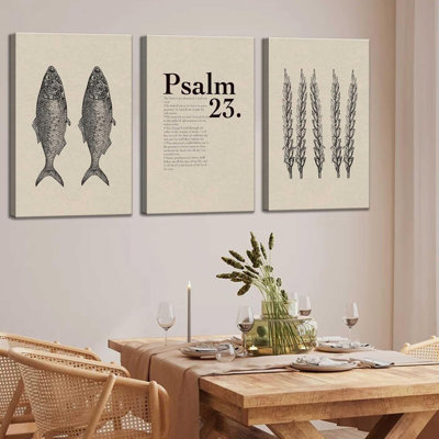 3 Pcs Jesus Feeds The 5000 Canvas Wall Art Christian Bible Verses Miracle Of The Five Loaves And Two Fish Faith Painting Picture Wall Decor Poster Printing Artwork For Church Living Room