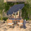 Parasol de patio blanc 8,5 pi avec nervures en fibre de verre et collier inclinable en spectre indigo Sunbrella-1397106741-1401879682