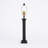 Textured Black Metal Candlestick Table Lamp