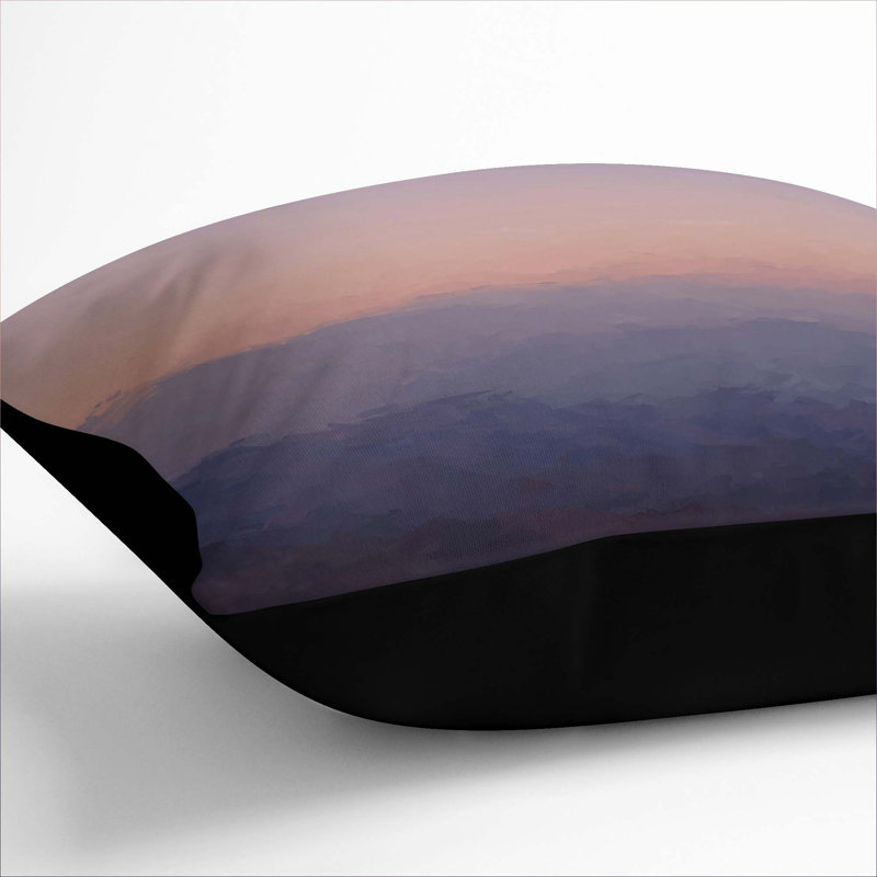 Sunset in California Cushion with Filling, Black, 55cm H x 55cm W x 20cm D