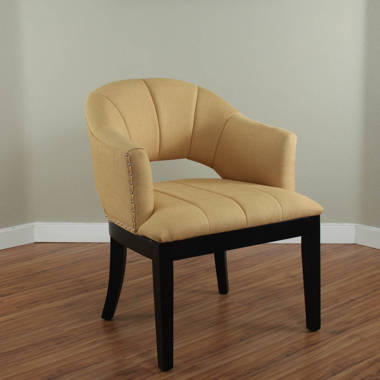 Gramercy Upholstered King Louis Back Arm Chair Fairfield Chair Body Fabric:  9953 Mink, Frame Color: Walnut - Yahoo Shopping