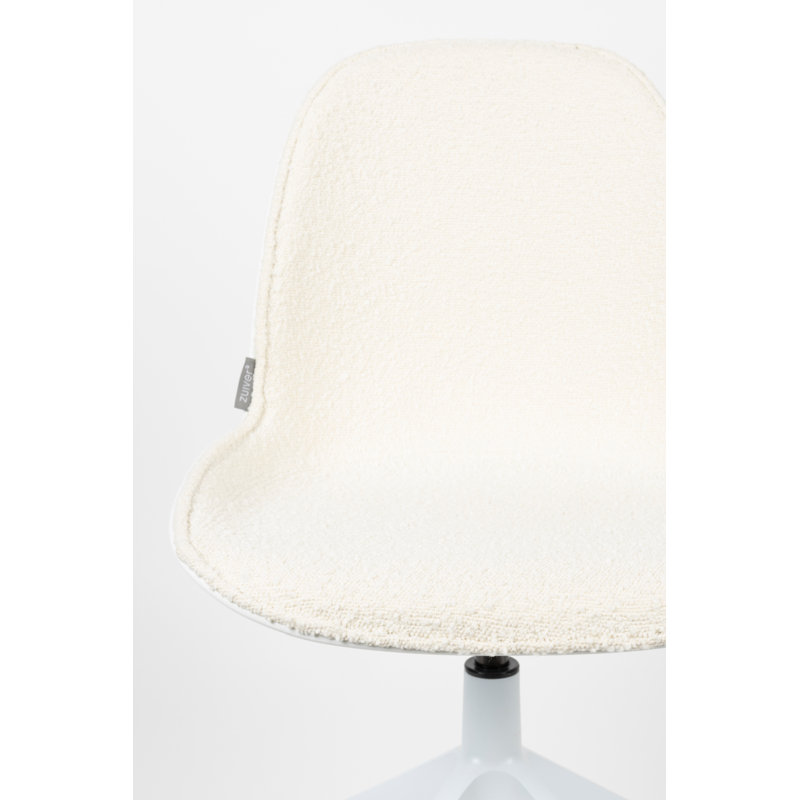 Albert Kuip Upholstered Dining Chair, White, White