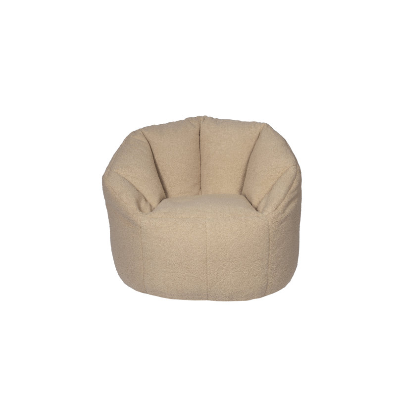 Fauteuil à billes en sherpa pour enfants et adolescents, Polyester taupe
