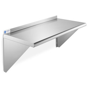  NSF Stainless Steel Wall-Mount Shelf by Latitude Run
