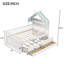 Lit simple avec couchette et tissu, blanc-131143807-131143808