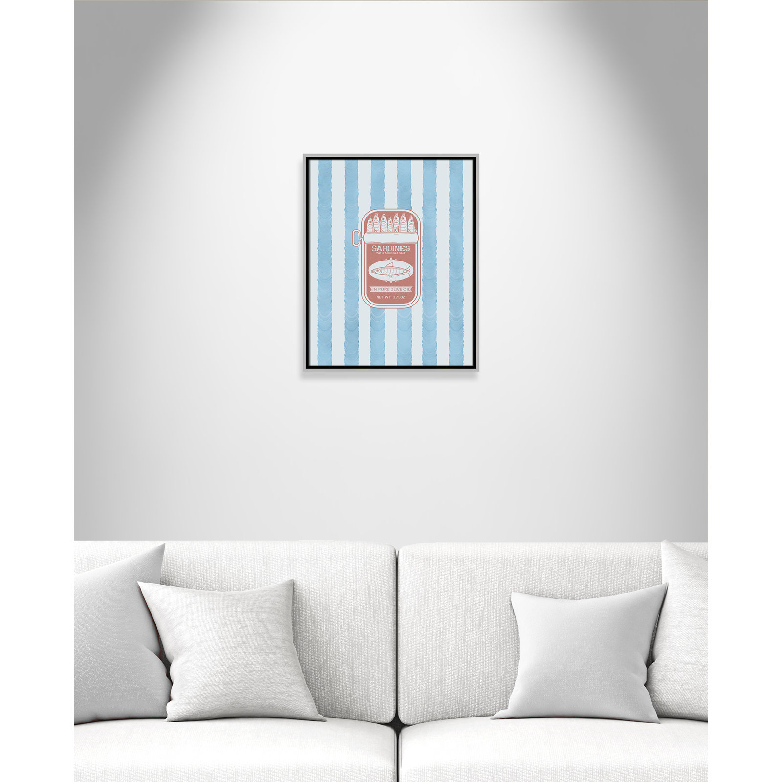 Salty Sardines Print by Marcus Prime, 17.5'' W x 21.5'' H, Silver Floater