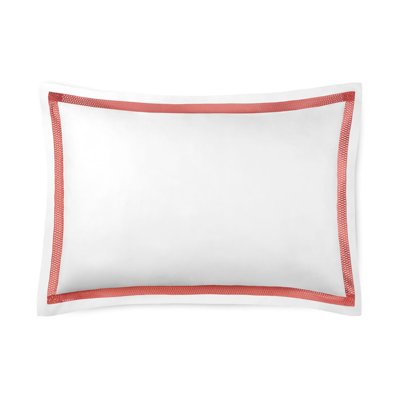 Sham Pair Sonia, Queen Sham, White/Terracota