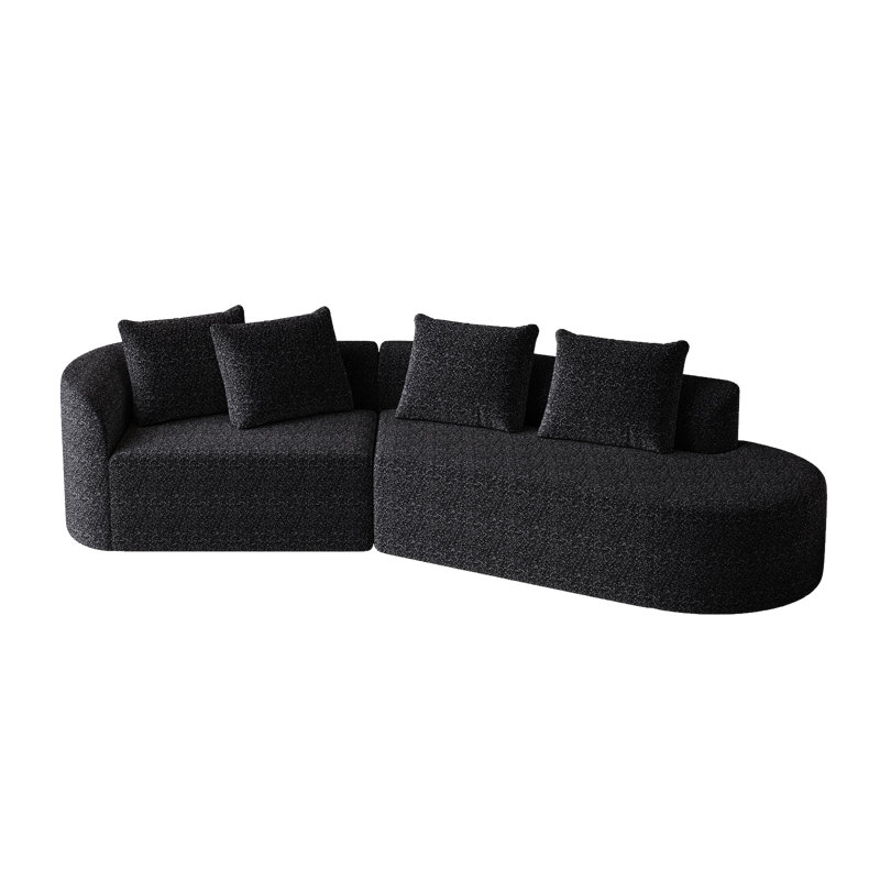 Canapé modulaire surdimensionné et rembourré Modern, Noir