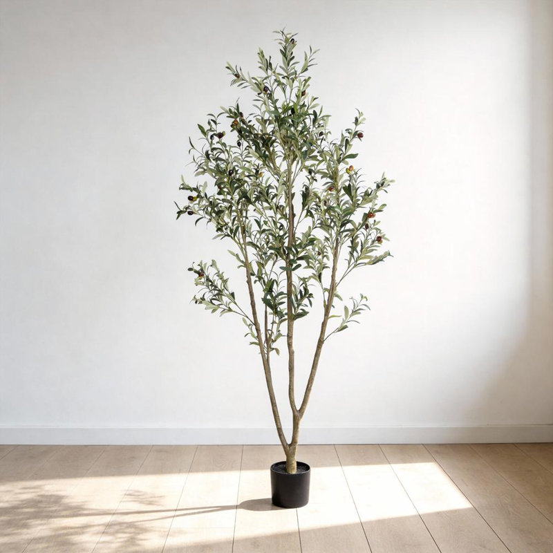 Olive artificielle avec pot, 72 po x 33 po