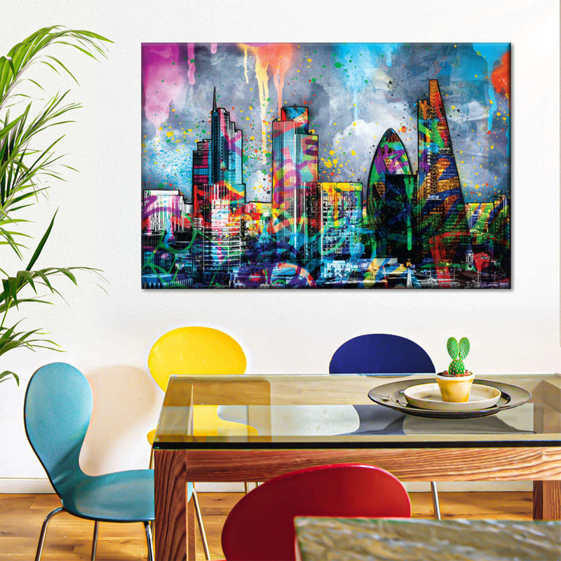London CBD Paint Splash, H 8 po x l 12 po x P 1 po