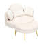 Petit siège confortable de 61 pouces avec petite table de bout et siège confortable-1992622362