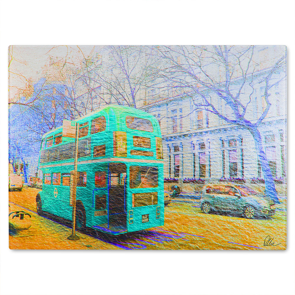 London Bus Rear Glass Chopping Board