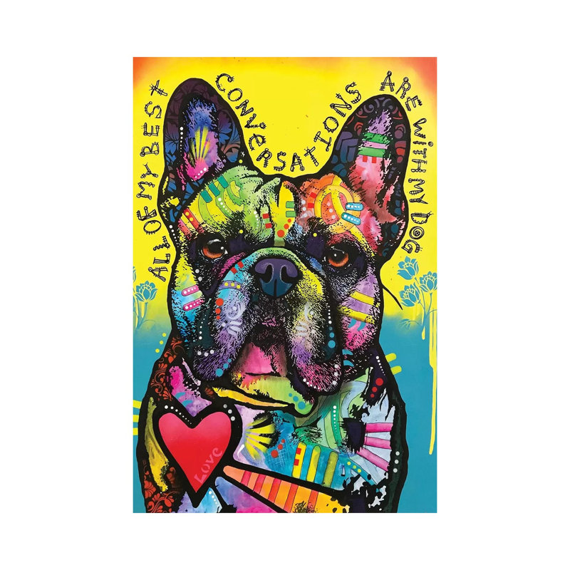 My Best Conversations by Dean Russo - Painting on Canvas, Wrapped Canvas, 30.48cm H x 20.32cm W x 1.91cm D