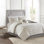 Housse de couette en coton brodé double / grand - 4 pièces, motifs de broderie et de médaillon, comprend couette, 2 taies décoratives et 1 oreiller, pièce de textile double / grand lavable à la machine, coton,