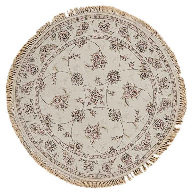 High-Quality Hand-Knotted Ivory Area Rug