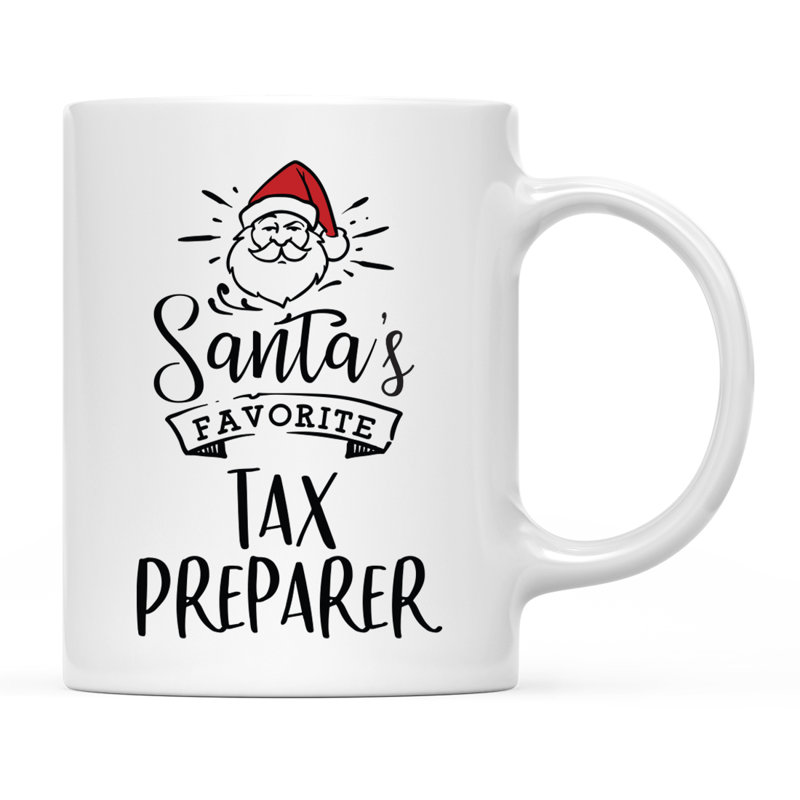 Grande tasse à café Tuileries, « Santa's Favorite Tax Preparer »