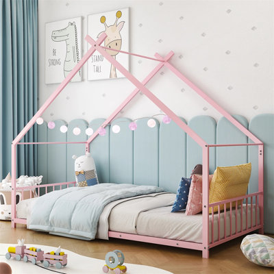 Cadre de lit double en métal Montessori pour enfants