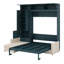 Lit escamotable compact avec canapé et tablettes intégrés-926912685
