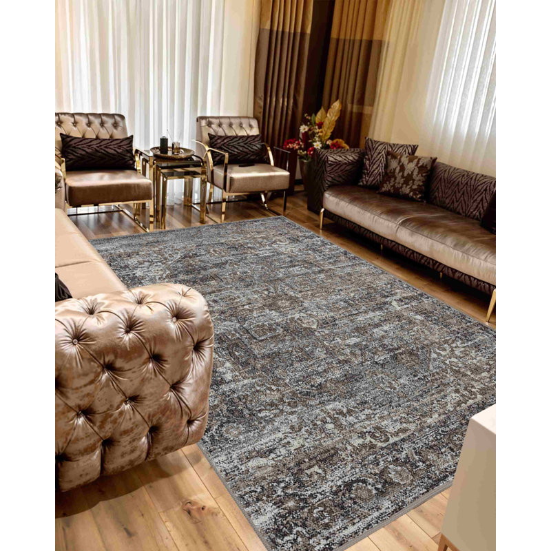 Medlin Rug DESIGN 9912 - Grey, Rectangle 5'3" x 7'7"