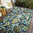 Tapis d'extérieur Floral Design Performance bleu / vert-86831335