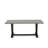 6-pc dining set consists of a cement dining room table a kitchen bench and 4 dark Gotham grey linen fabric dinner chairs with high back - wire brushed black finish-85692399-85692400-126725365