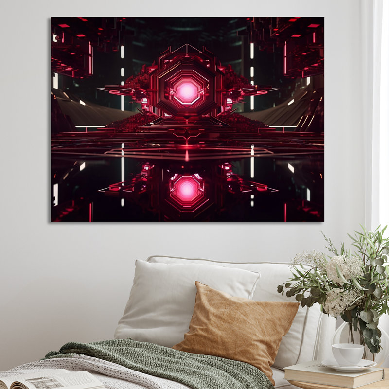 Quantum Universe Futuristic 3D I sur impression sur toile, H 30 po x l 40 po x P 1,5 po, Toile tendue
