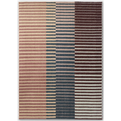 Artisan Wool Striped Area Rug in Dusk
