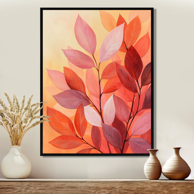 Cortney, feuilles de corail, danse de la forêt I - feuilles, impressions sur toile