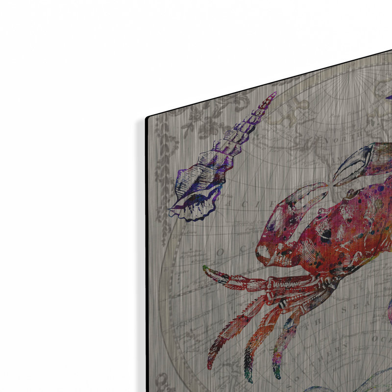 «Crab Map» par Mark Ashkenazi, art luxueux en métal «Crab Map» par Mark Ashkenazi, H 12 po x l 12 po