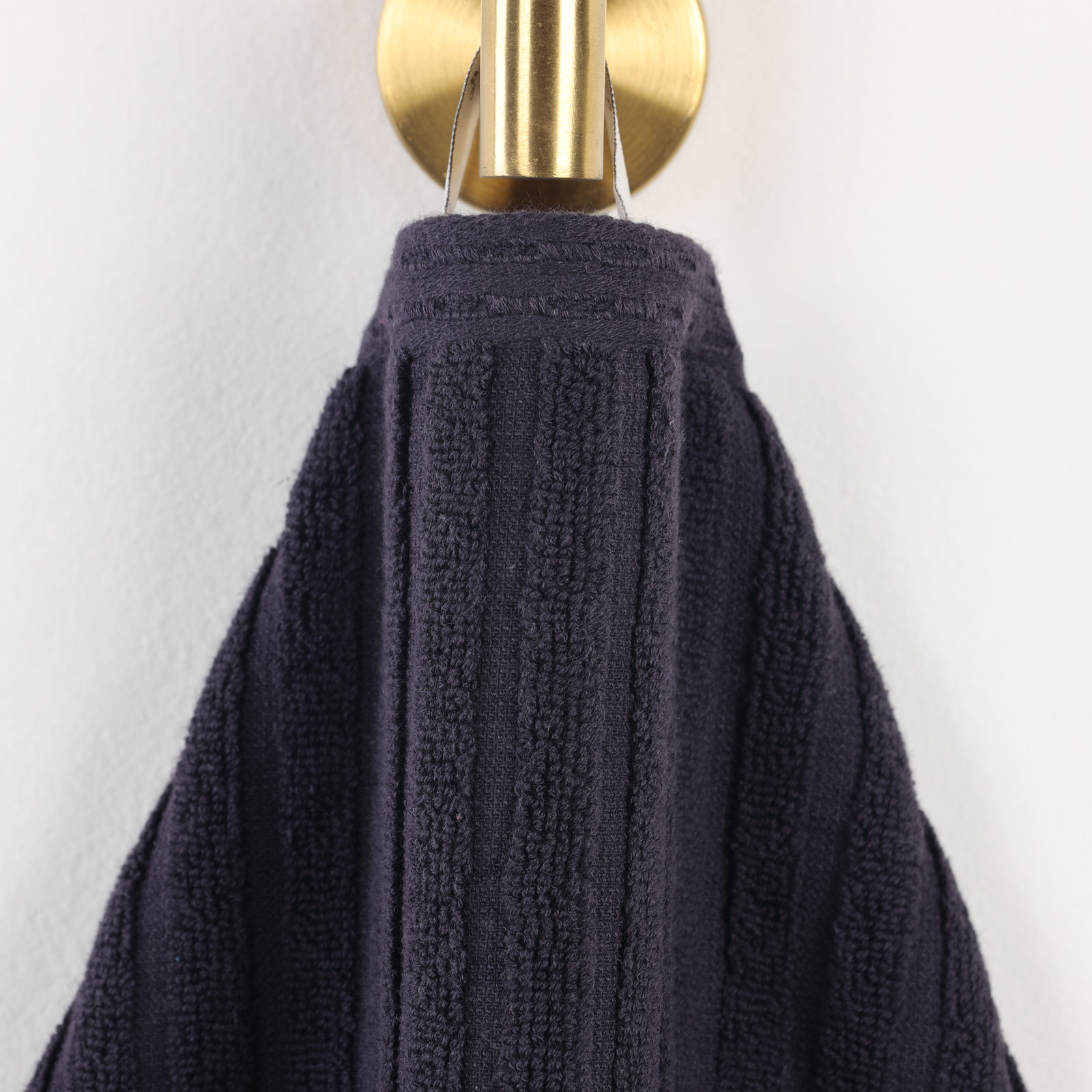 Juras Ribbed Cotton Washcloth Set, Black