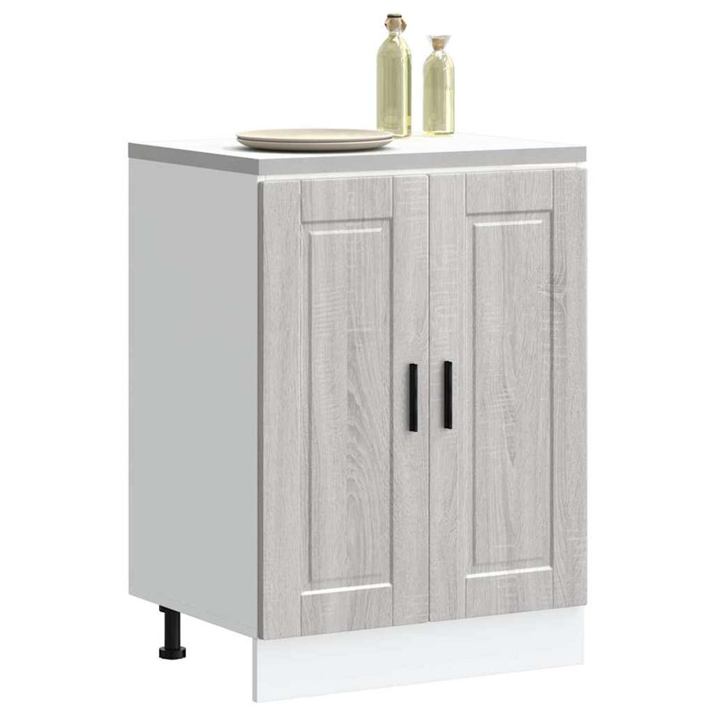 Pieds de meuble-lavabo vidaXL, 23,6 po x 18,1 po x 32,1 po, Gris Sonoma