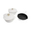 Zline 5-piece Enameled Cast Iron Cookware Set In White Matte