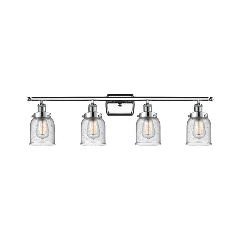 Éclairage pour salle de bain 4 lumières Hanzila, Chrome poli, DEL