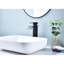 Robinet de salle de bain noir mat à cascade, commande à une poignée, acier inoxydable avec bonde escamotable sans trop-plein-123052545