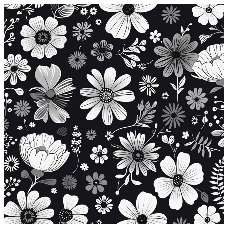 Rideau de douche floral - Boho bohémien, 70in W x 72in H