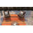 Striped Warm Brown Outdoor Mat-1311855572