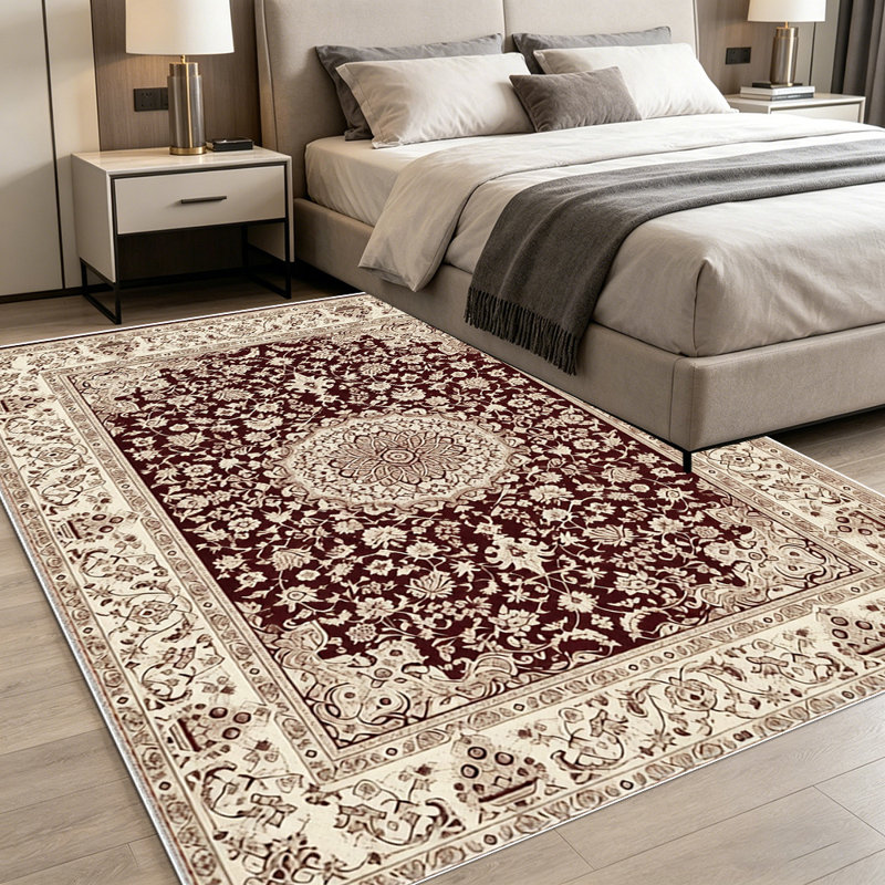 Vintage Persian pattern carpet, soft and easy to clean, suitable for living room, bedroom, dining room, study room, and other indoor decoration carpets for multiple scenes