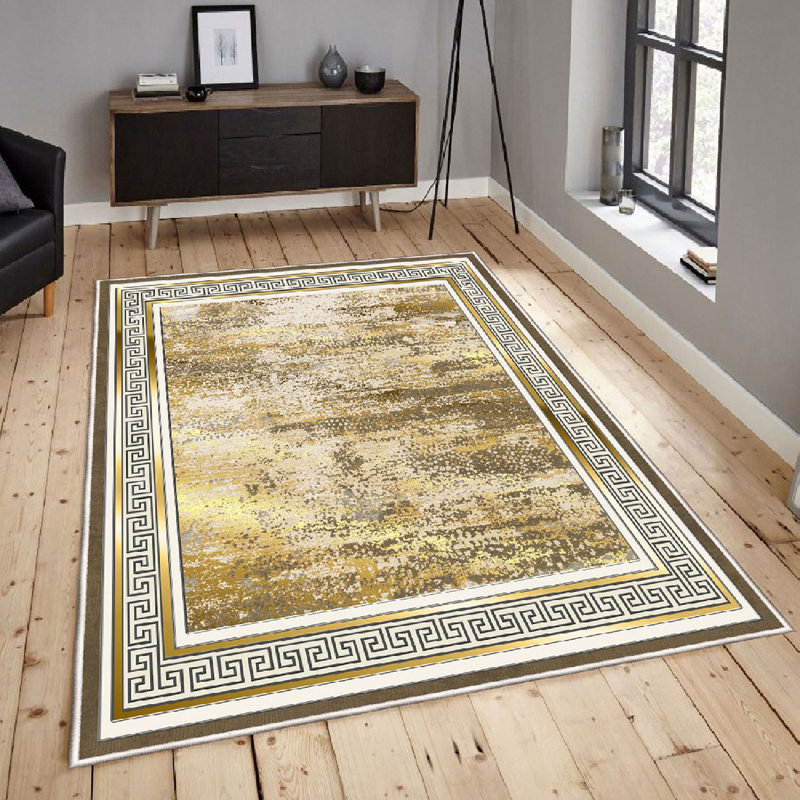 Luxury Hall Carpet - 100% Velvet Fabric, 3.3 x 9.8 ft | 100% Cotton Sole, Pile Height: 0.4 in, Total Height: 0.5 in | Antibacterial, Non-Slip, Machine Washable, 3D Digital Printing | Elegant Design for Home Décor