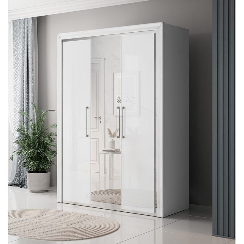 Miyani 3 Door Manufactured Wood Wardrobe