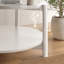 Table d'appoint ronde avec tablette ouverte, idéale pour le salon (1 pièce).-738513692-738513695