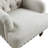 Garrix 31.5" Modern & Contemporary Accent Chair - Textured Fabric Accent Chair Supportive Pocket Coil Seating, Elegant Button-Tufted Back