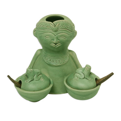 Ensemble de bols à condiments en céramique 2 pièces Rimstone
